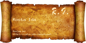 Rosta Ida névjegykártya