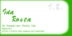 ida rosta business card